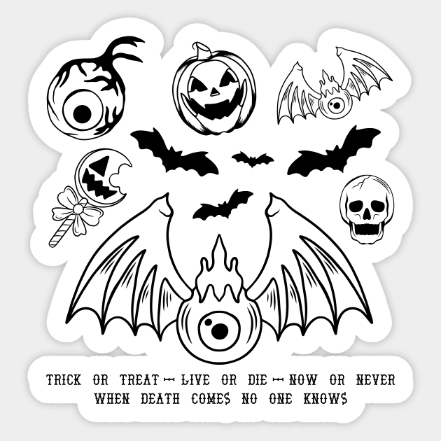 Trick or Treat Sticker by growingartwork